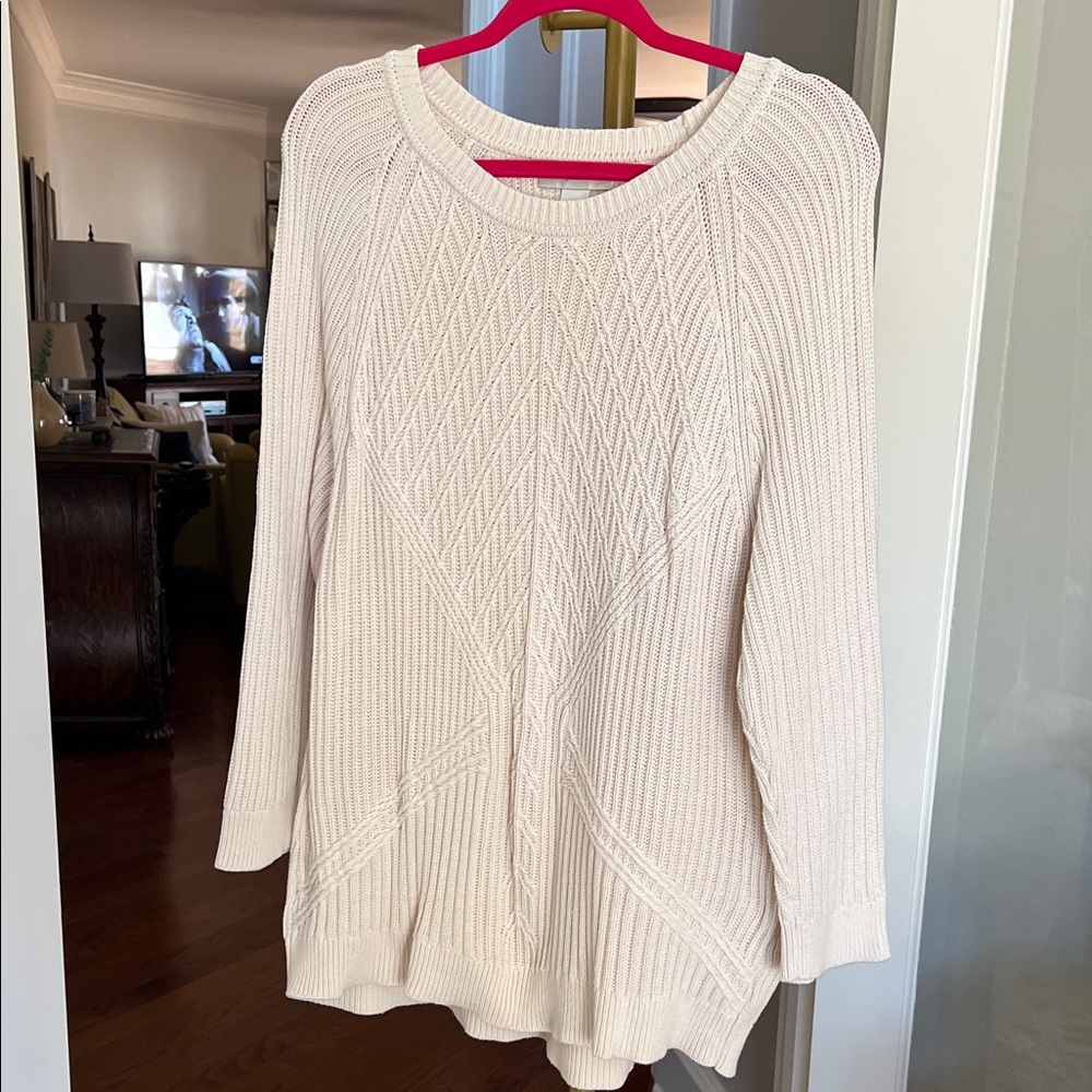 Christopher & Banks Soft Cream Knit Sweater